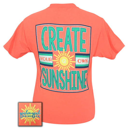 Create Sunshine Retro Heather Coral Short Sleeve