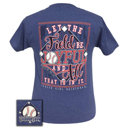 Joyful Baseball Retro Heather Royal Short Sleeve