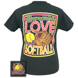 All You Need Softball Dark Heather Short Sleeve