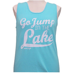 Go Jump In the Lake Tank Lagoon Blue (Comfort Color Tank)