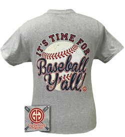 It's Time For Baseball Sport Grey